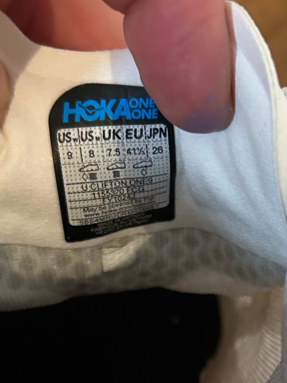 NEW HOKA Clifton One9 Sneakers White athletic shoes women’s size 9 - Picture 4 of 8